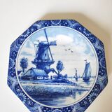 Delft mill and boats plate