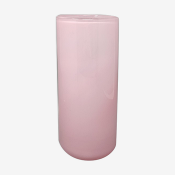 Vase rose des années 1960 par ca' dei vetrai en verre de murano. fabriqué en italie
