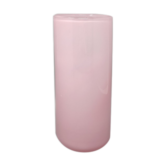 Vase rose des années 1960 par ca' dei vetrai en verre de murano. fabriqué en italie