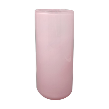Vase rose des années 1960 par ca' dei vetrai en verre de murano. fabriqué en italie