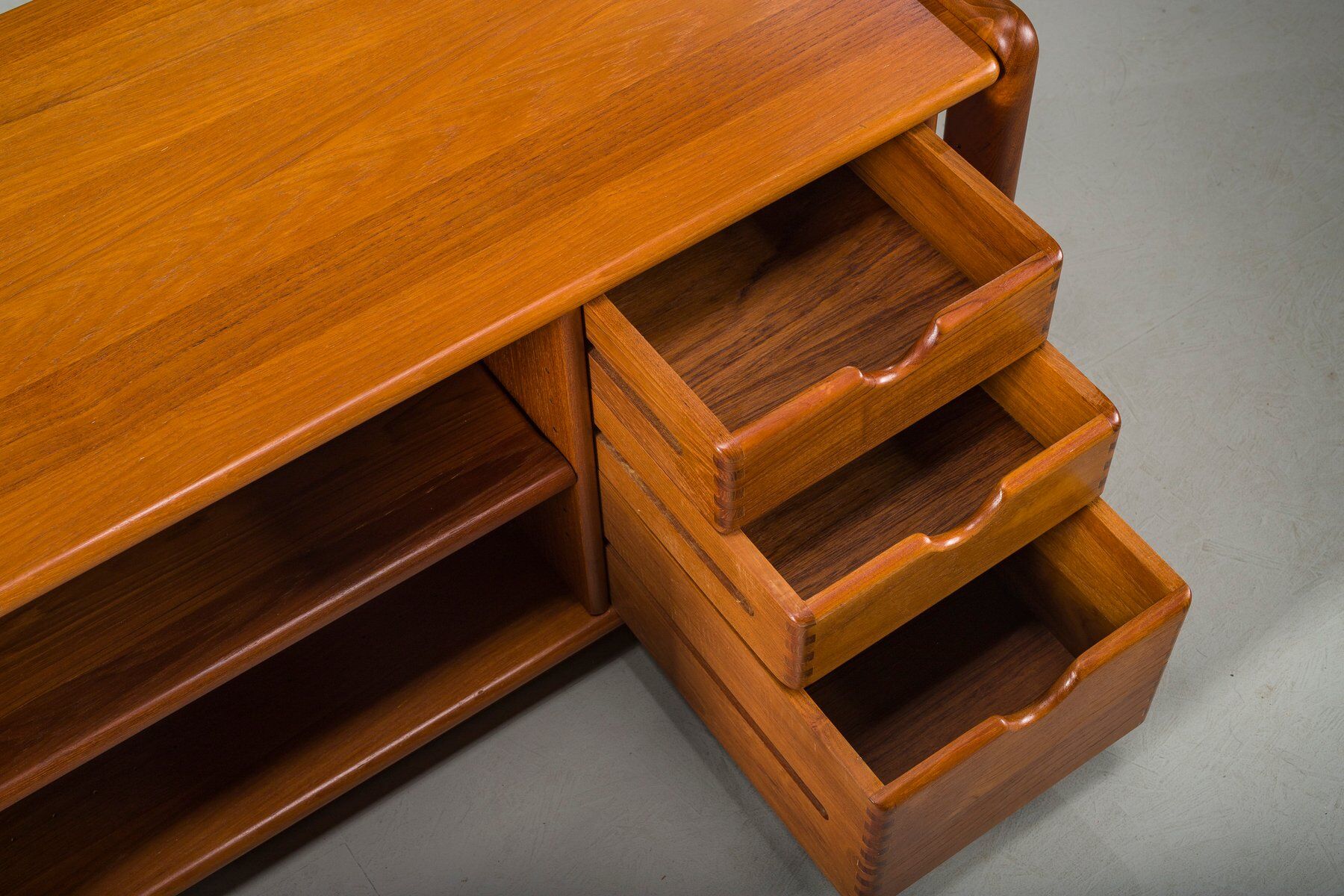 Mid-century Danish teak vinyl storage cabinet from Dyrlund, 1960s