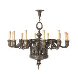 Twelve-arm chandelier, Northern Europe, circa 1900.