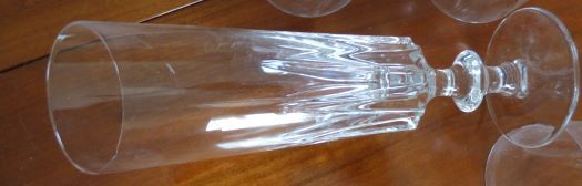 Set of 9 crystal flutes from Bayel cristallerie royale de Champagne