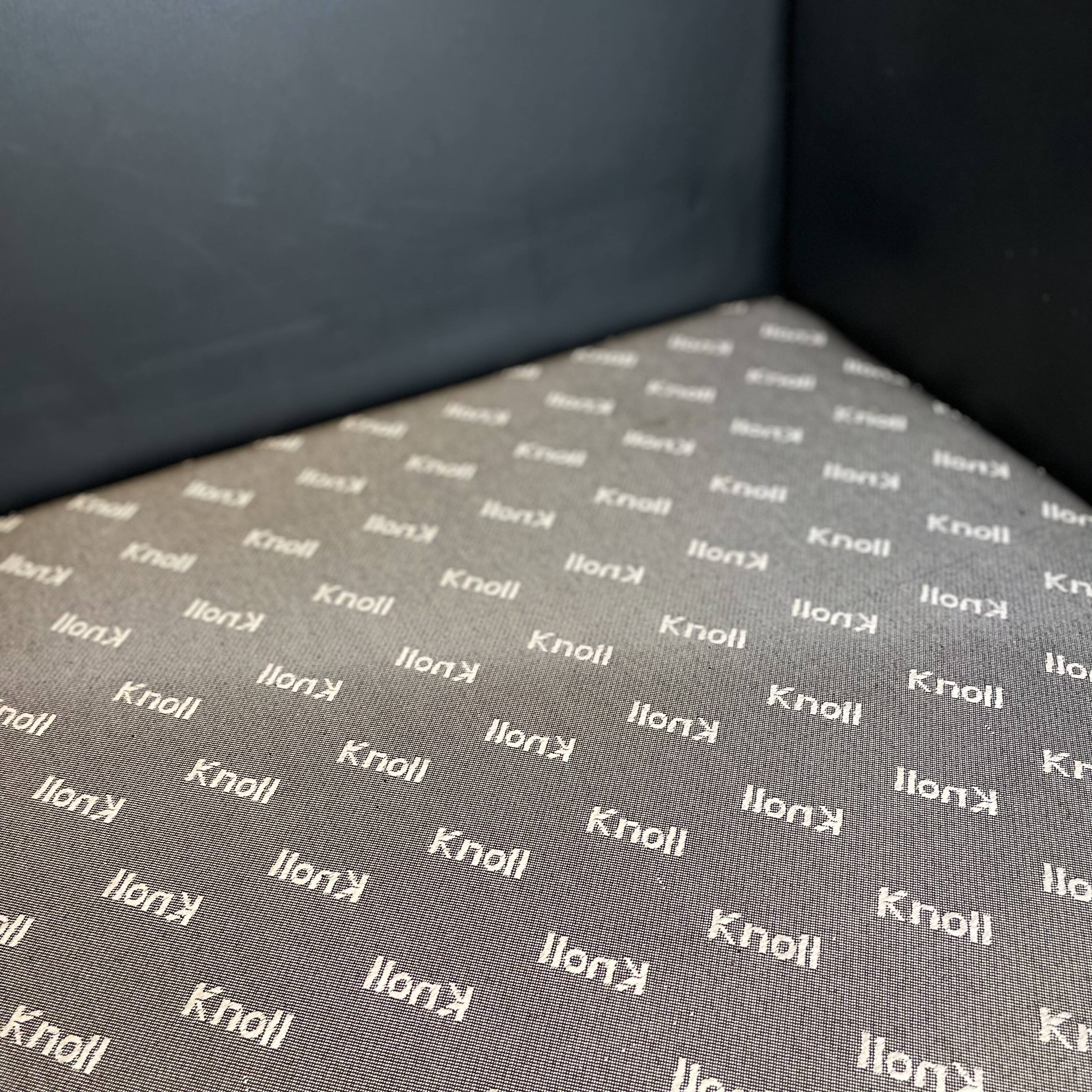 Pair of Black Leather Cube Club-Chairs by Charles Pfister for Knoll, 1980s