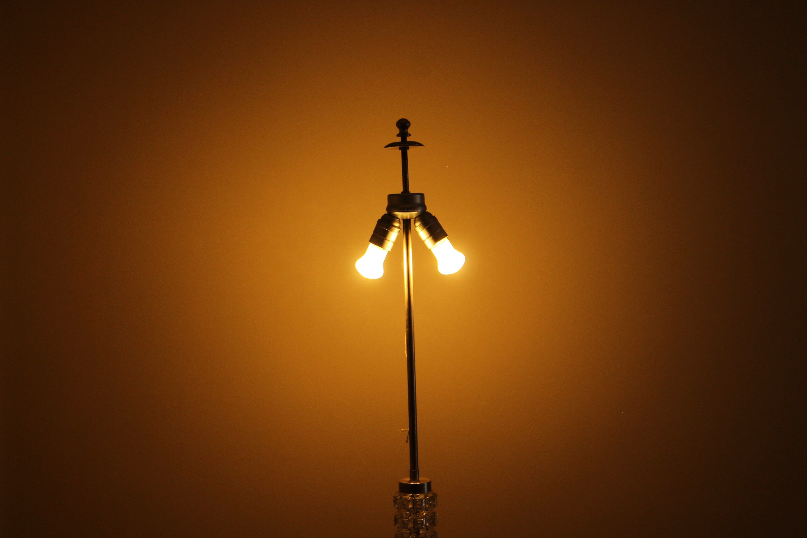 Carl Fagerlund Crystal Floor Lamp for Orrefors , 1960s