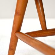 Chaise scandinave vintage en cuir noir