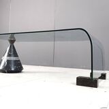 Postmodern black marble and glass coffee table, 1980s