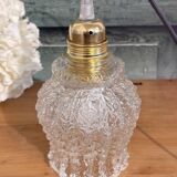 Lampe à poser art déco en globe ancien, lampe vintage artisanale