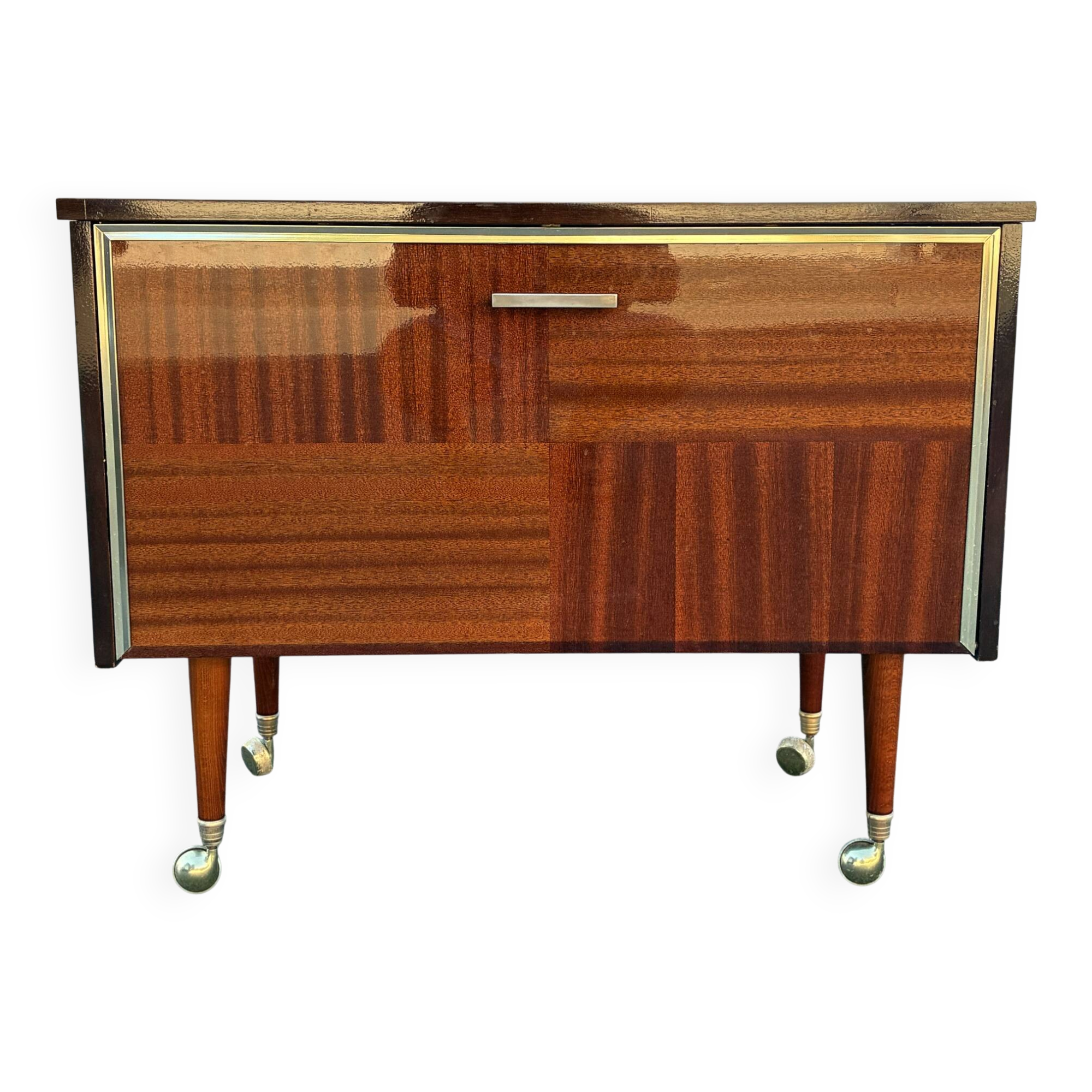 Vintage 70s TV console bar