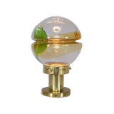 Kaiser brass lamp & amber glass