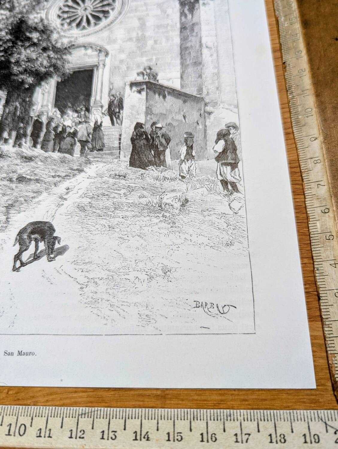 Printed in 1891, Santuario di San Mauro, Sardinia.