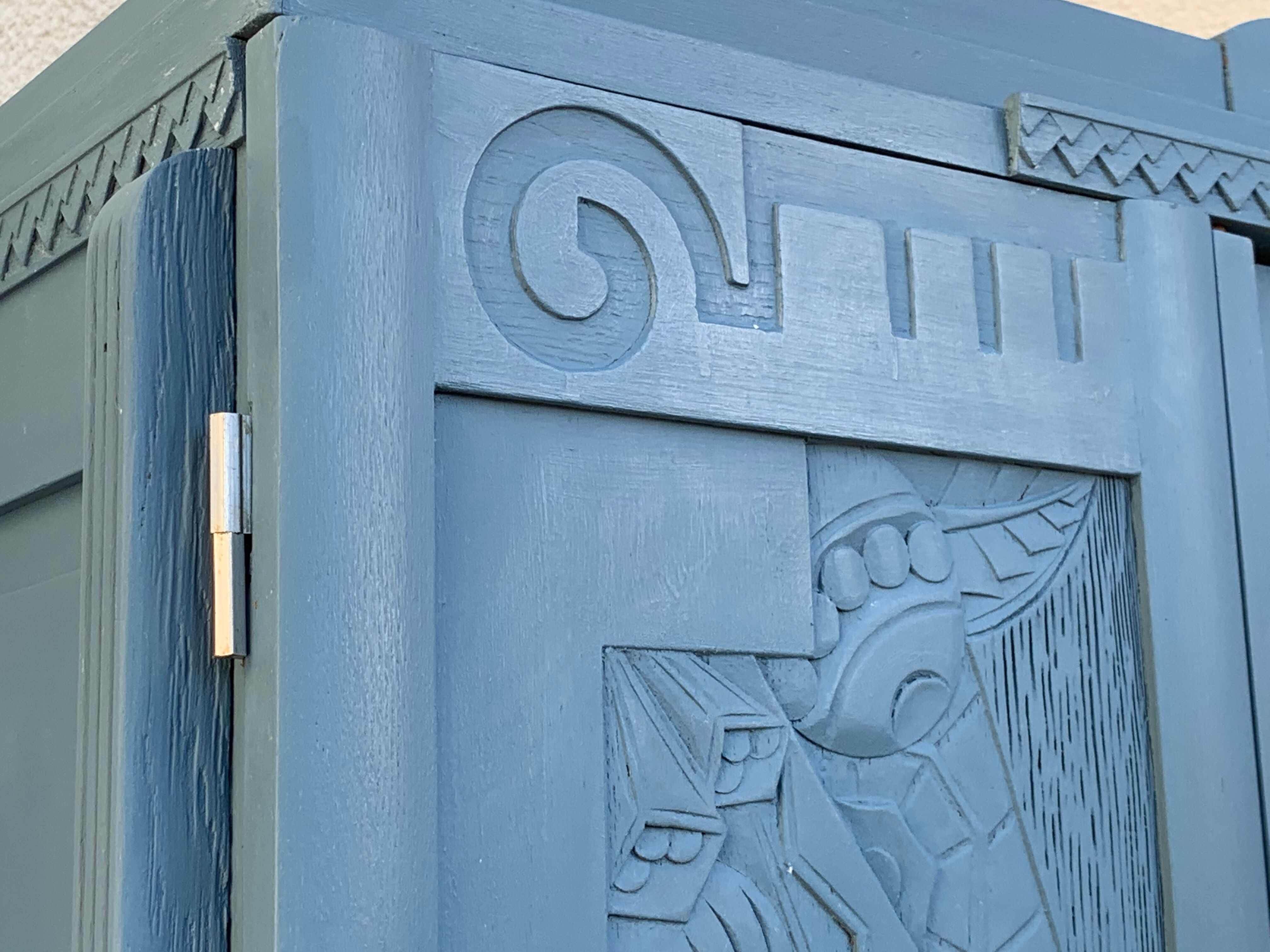 Blue wardrobe art deco 1930