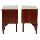 Pair of Vintage Bedside Tables Veneer Wooden Night Tables