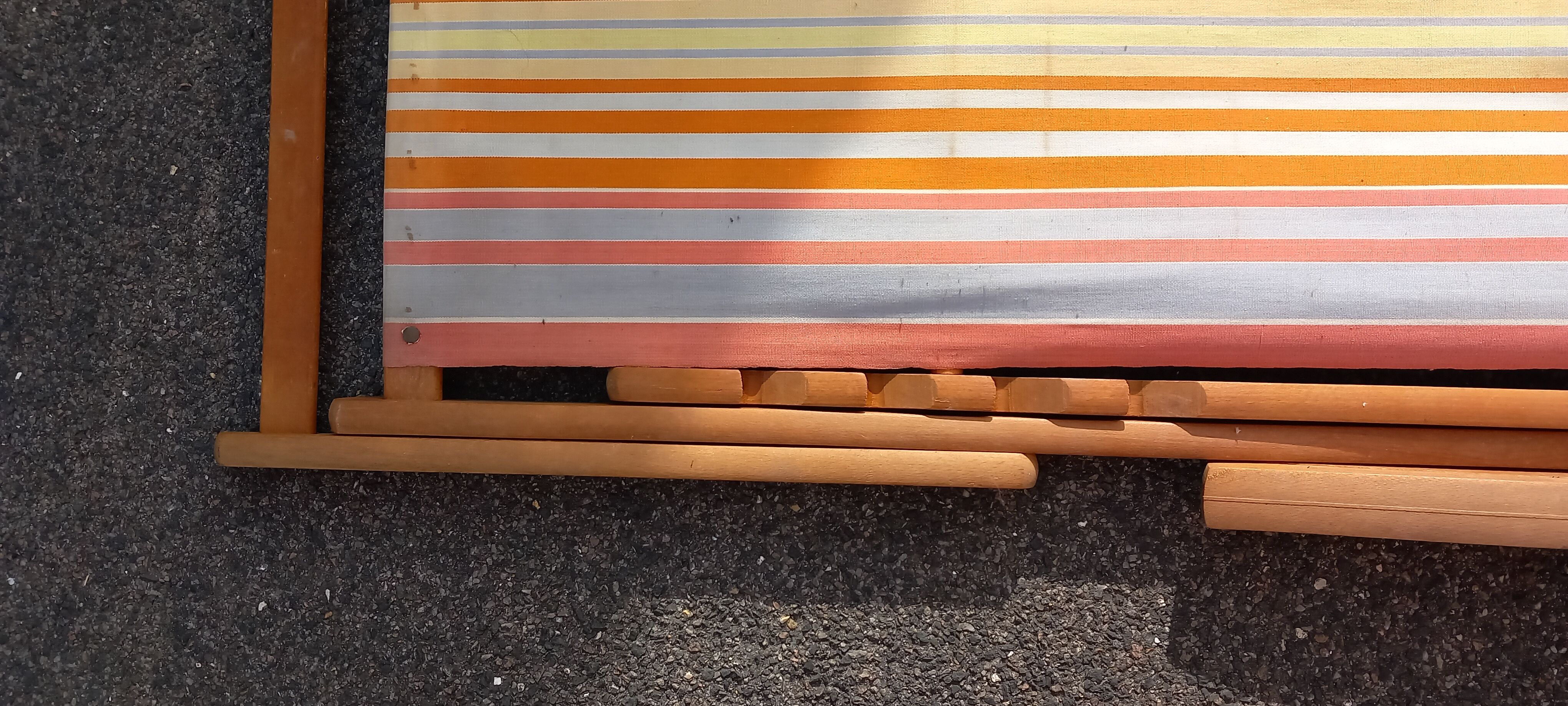 Deck chair, Chilean vintage orange tone