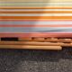 Chaise longue, chilienne vintage ton orangé