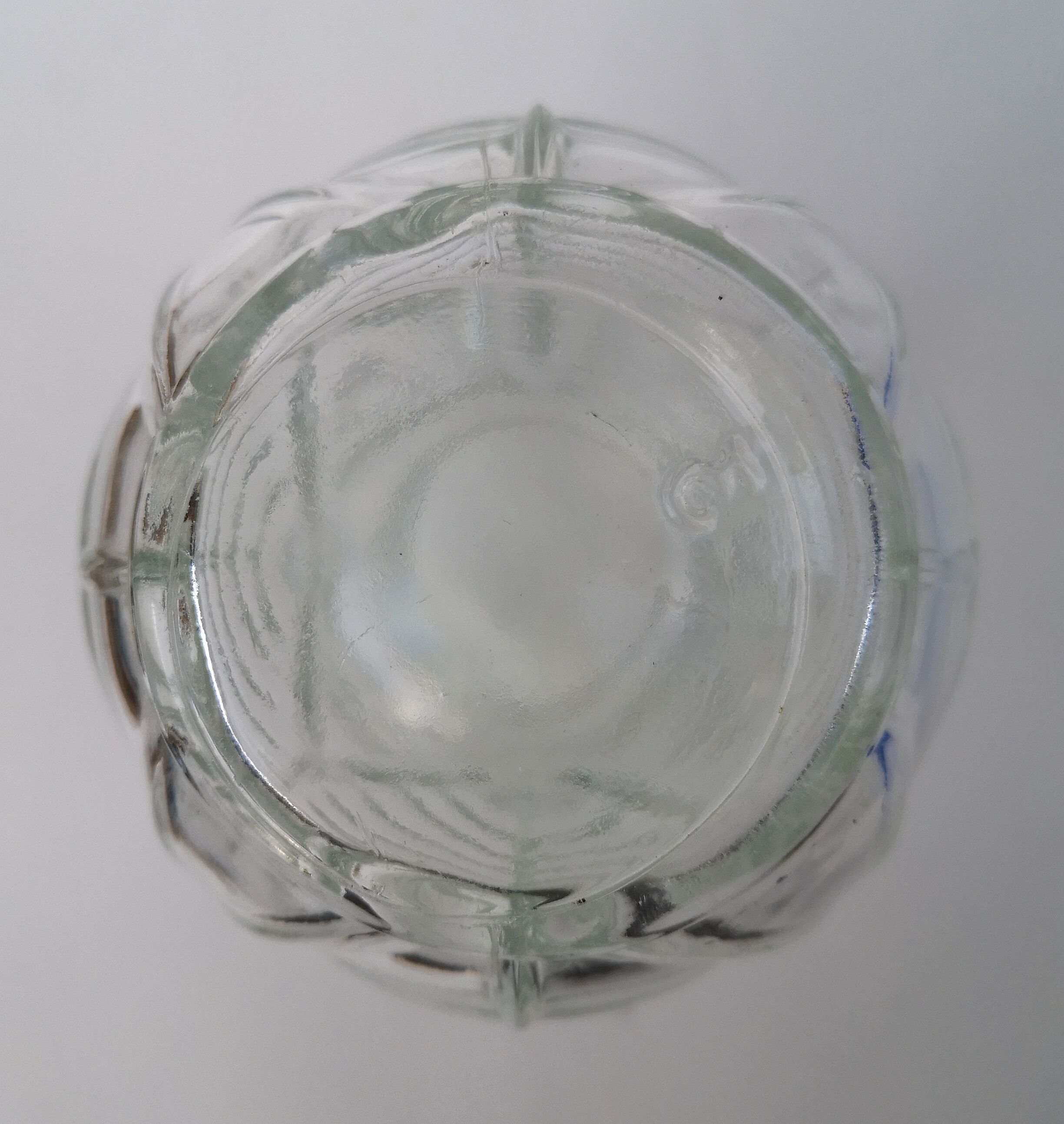 Bulb vase, hyacinth, pressed glass, molded