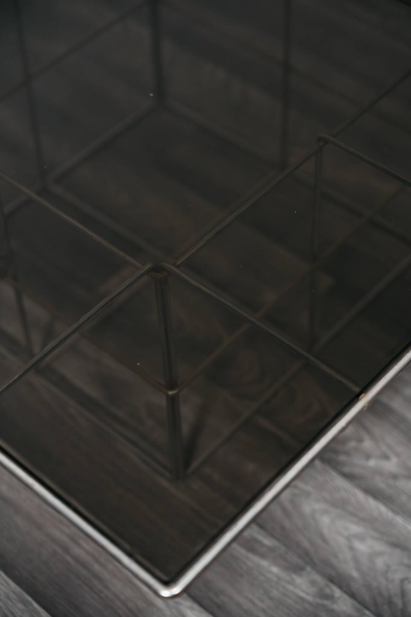 Table basse en acier, années 1970