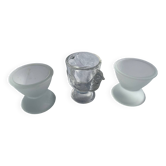 Lot de 3 cocotiers  en verre