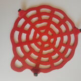 Dessous de plat fonte rouge ancien vintage