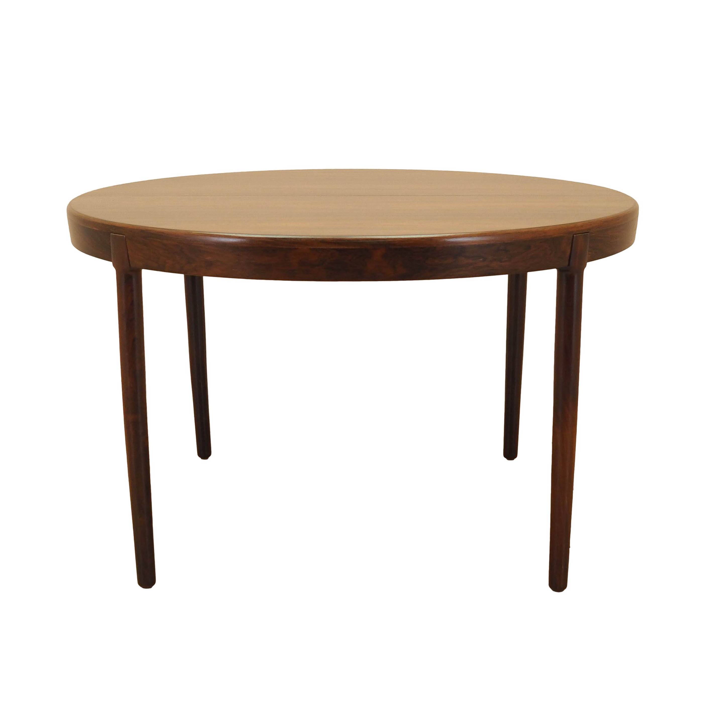 Round rosewood table, Danish design, 1960s, designer: Harry Østergaard, man