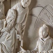Sculpted resin plaque in the style of China.