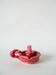 Pink braided slip candle holder, 1960