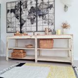 Old patinated draper's table