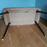 Coffee table formica tapered compass legs