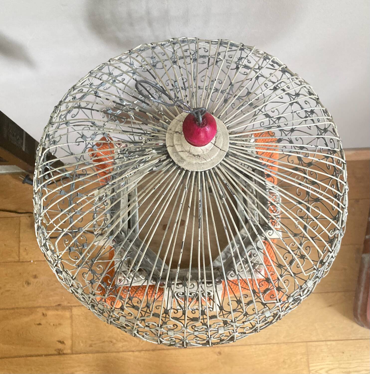 Cage artisanale époque XIXe pour petits oiseaux