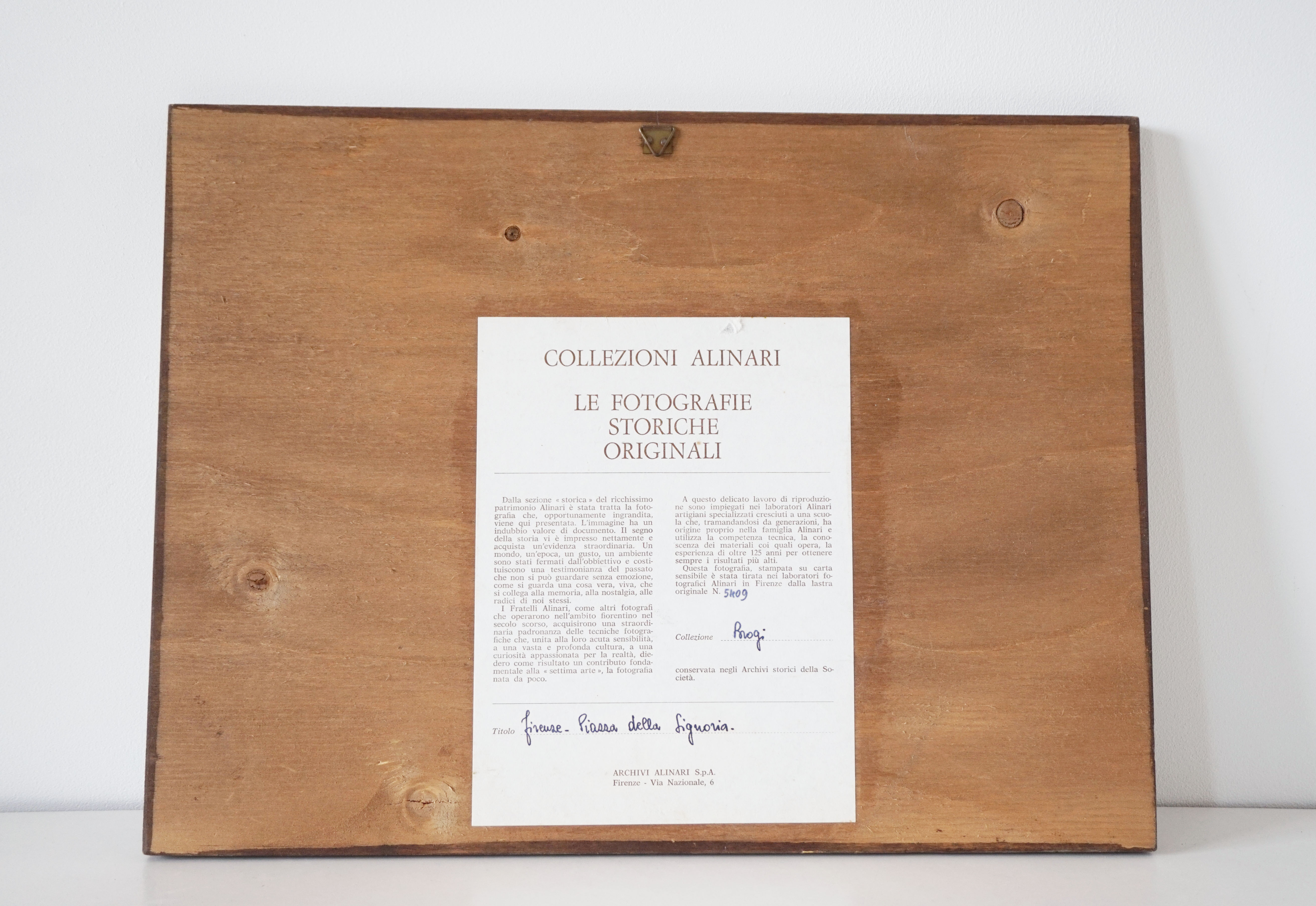 Photograph on wood panel - Florence Italy