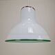 Large Italian Murano Cased Glass Pendant Light with Green Trim, 1970's