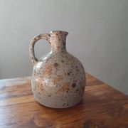 Pitcher, signed pyrite stoneware vase