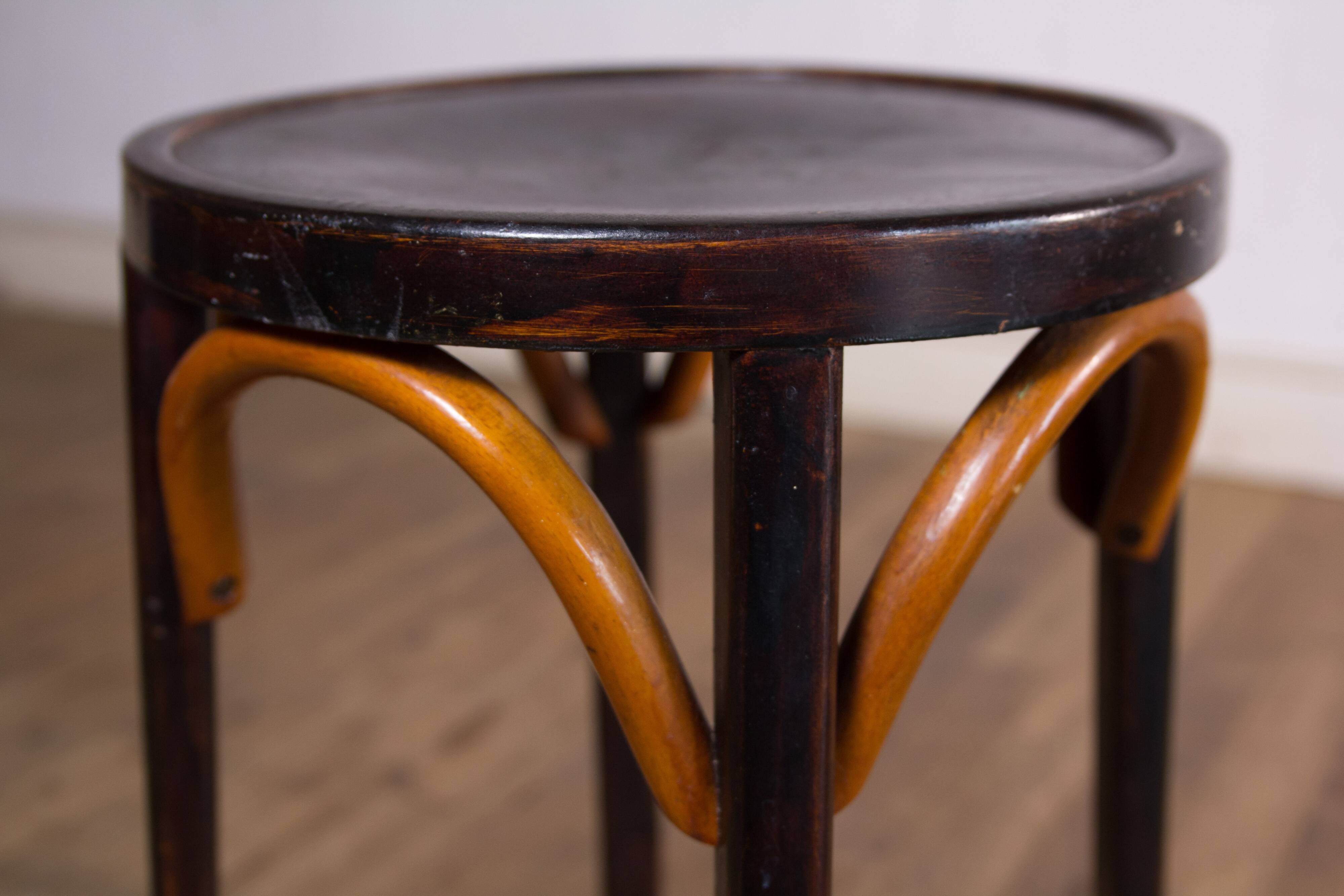 Baumann stool with label and stamp