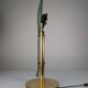 Monumental Valenti table lamp with fan palm leaf in bronze and brass, 1970s