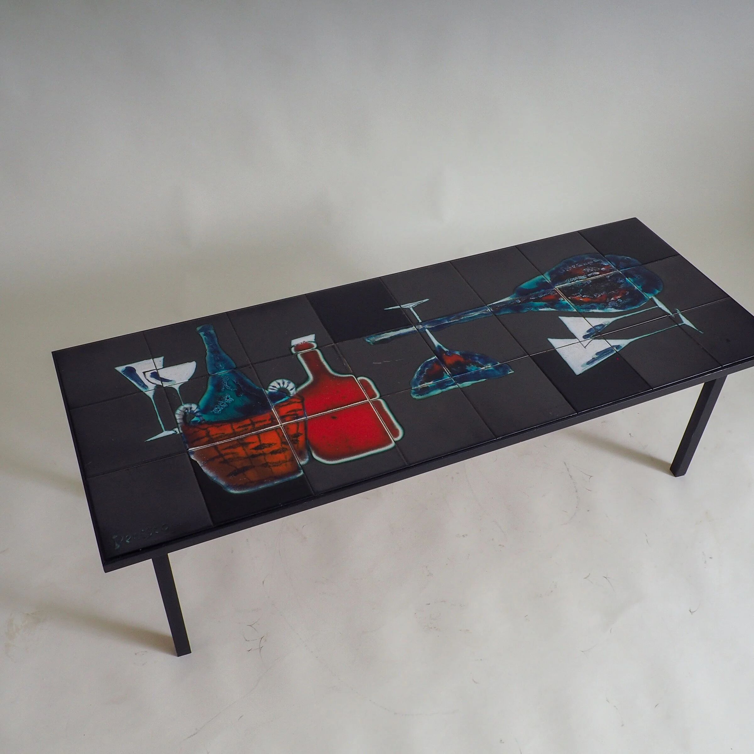 Mid-century modern  tiled coffee table by Antonio Denisco