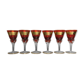 series of 6 Porto glasses in Venice crystal