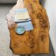 Table artisanale en orme massif, art populaire