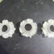 Set of 3 old art deco tulips in glass paste