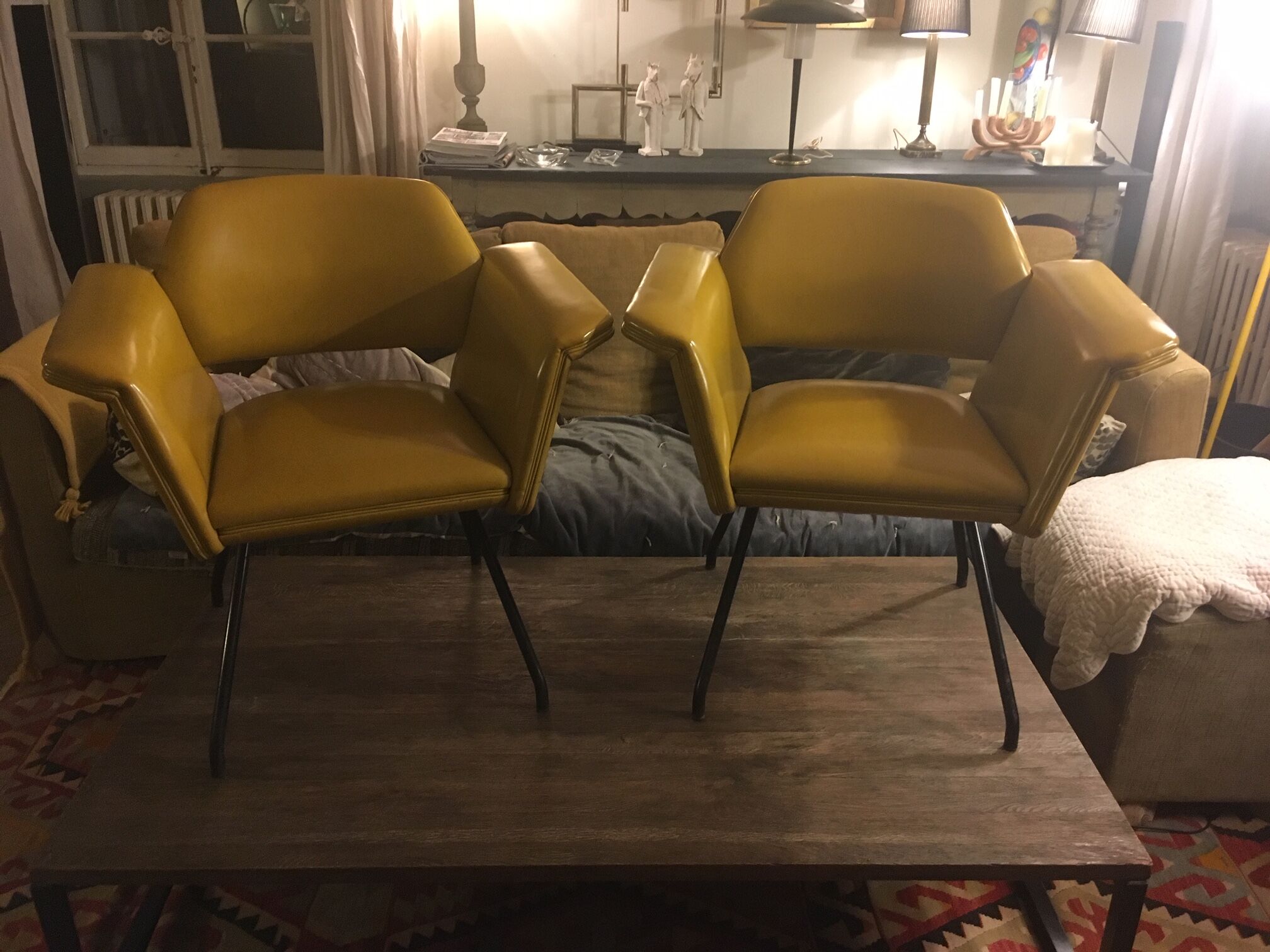 Prism model armchairs by Joseph André Motte