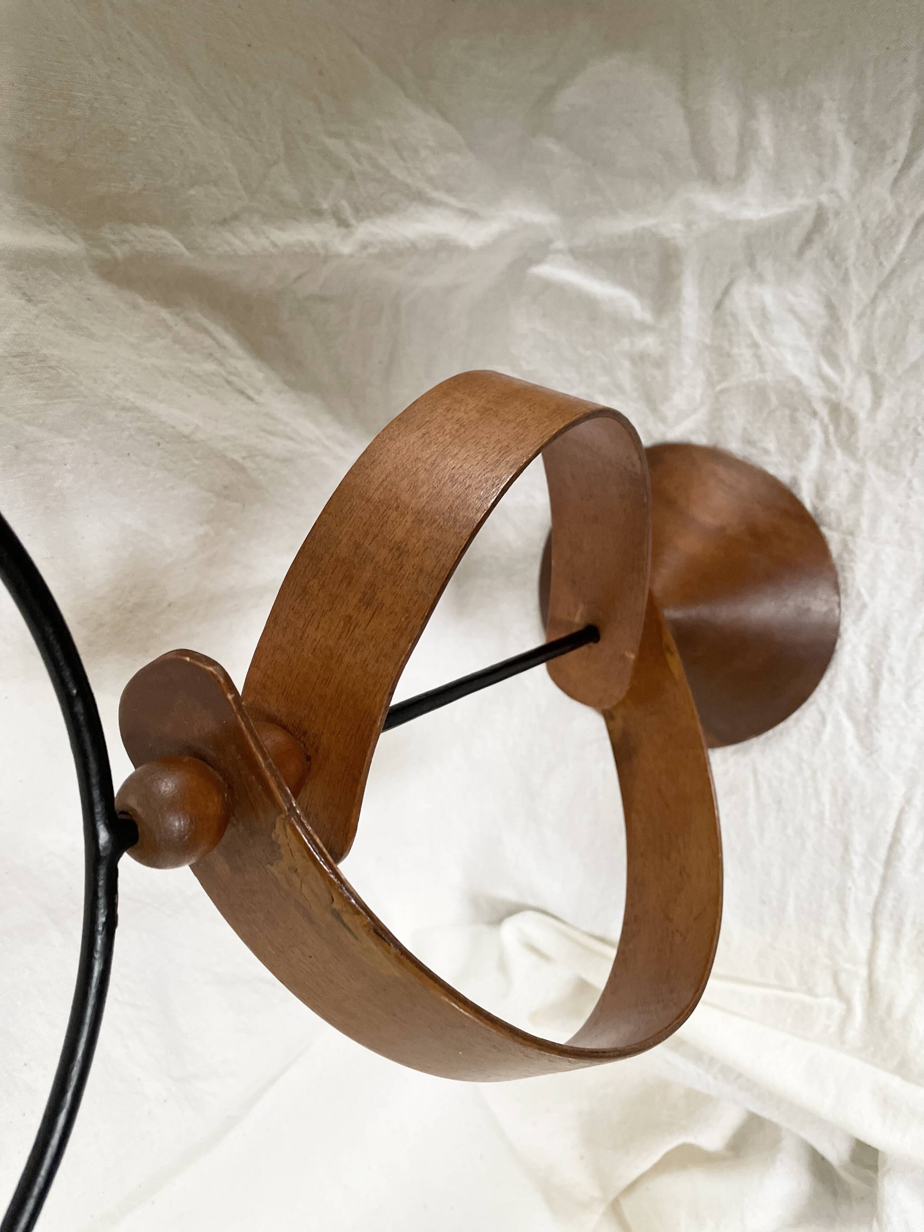 Danish teak candle holder