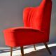 Fauteuil rouge années 60