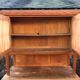 Vintage Parisian buffet with 2 bodies in white poplar wood