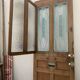Art Deco style entrance door in solid wood, 20th century