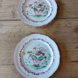 2 assiettes à dessert très anciennes Lunéville