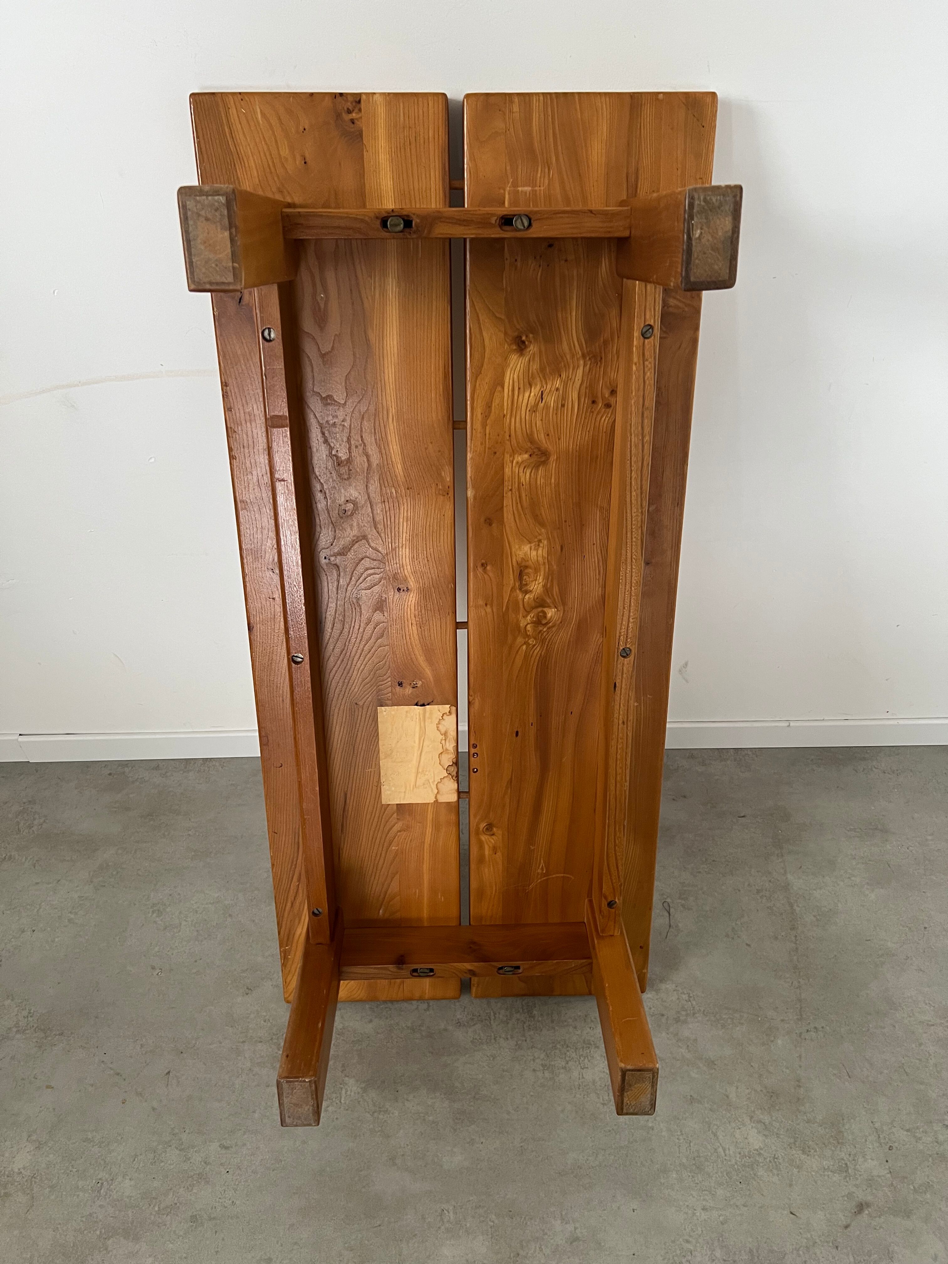 Solid elm wood coffee table 60s
