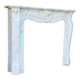 Louis XV style fireplace in Carrara marble, around 1900.