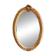 Gold oval mirror refurbished with a pediment — Louis XVI / Napoléon III style