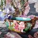 19th century French Art Nouveau planter in barbonite ceramic and m