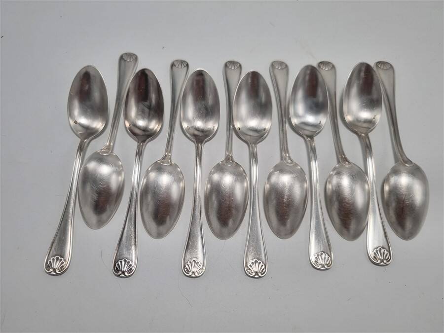 Small silver-plated metal spoons