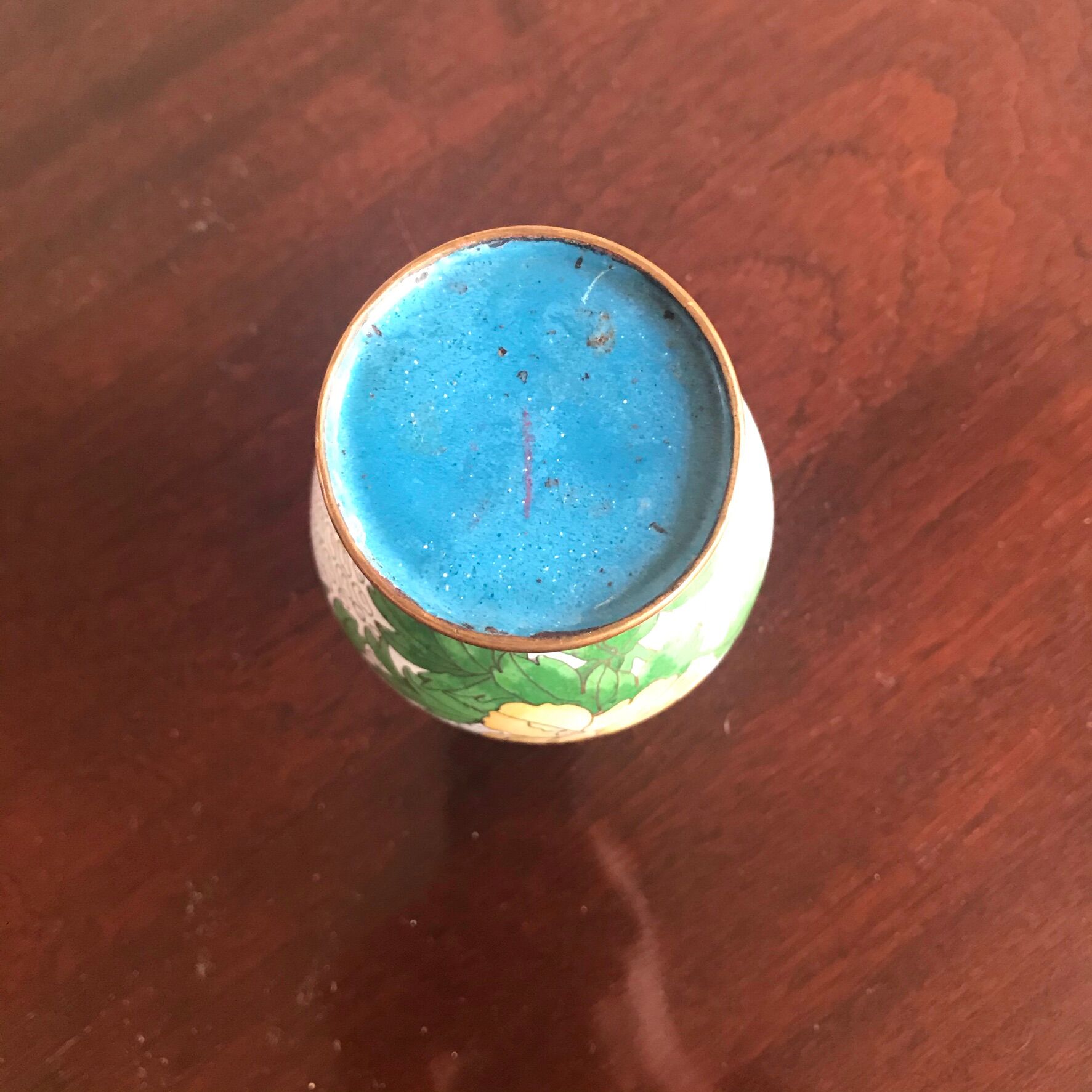 Vase chinois émaux cloisonnés